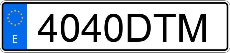 Numer rejestracyjny 4040DTM posiada ALFA ROMEO 159