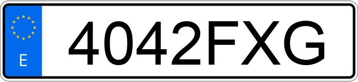 Numer rejestracyjny 4042FXG posiada MITSUBISHI COLT