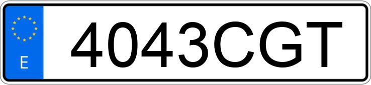 Numer rejestracyjny 4043CGT posiada MITSUBISHI ECLIPSE