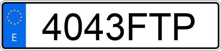 Numer rejestracyjny 4043FTP posiada RENAULT MEGANE