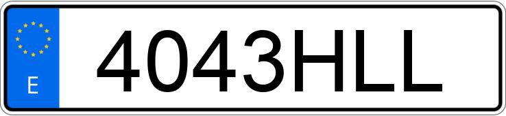 Numer rejestracyjny 4043HLL posiada RENAULT GRAND KANGOO