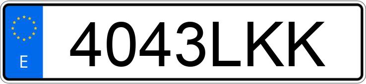 Numer rejestracyjny 4043LKK posiada PEUGEOT RIFTER