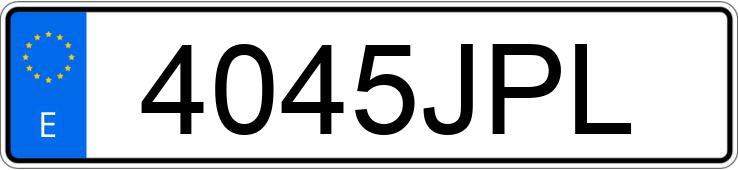 Numer rejestracyjny 4045JPL posiada TOYOTA AURIS