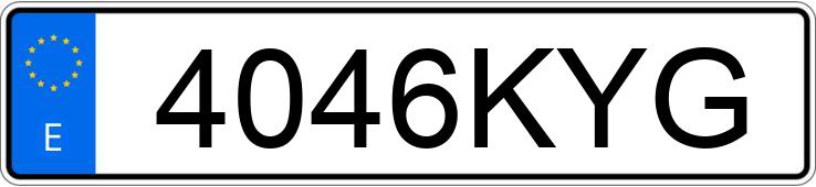 Numer rejestracyjny 4046KYG posiada VOLKSWAGEN GOLF