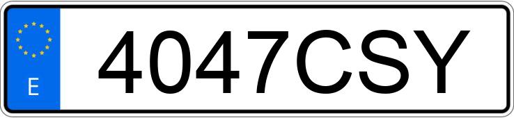 Numer rejestracyjny 4047CSY posiada CITROEN C3