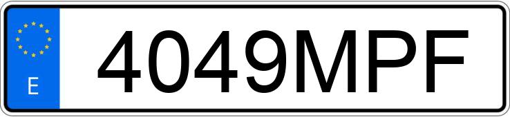 Numer rejestracyjny 4049MPF posiada DS DS4