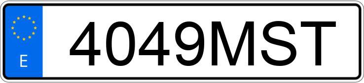Numer rejestracyjny 4049MST posiada PEUGEOT BOXER