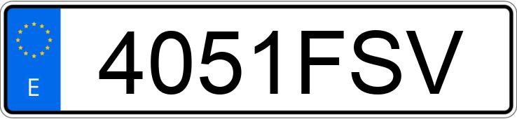 El número de registro 4051FSV tiene SAAB 9-3