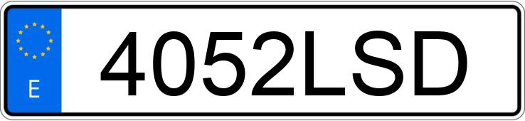 Numer rejestracyjny 4052LSD posiada AUDI A5 SPORTBACK