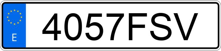 The registration number 4057FSV has AUDI A6