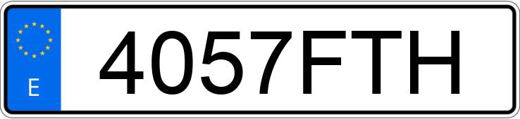 Numer rejestracyjny 4057FTH posiada VOLKSWAGEN GOLF