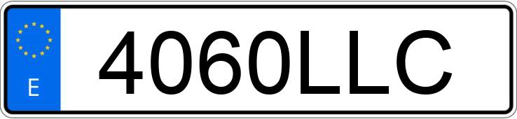 O número de registro 4060LLC tem VOLKSWAGEN GOLF