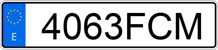 Numer rejestracyjny 4063FCM posiada DACIA LOGAN