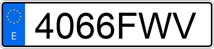 Numer rejestracyjny 4066FWV posiada FIAT DOBLO