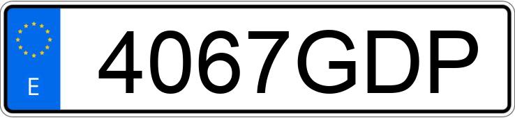 Numer rejestracyjny 4067GDP posiada PORSCHE CAYENNE
