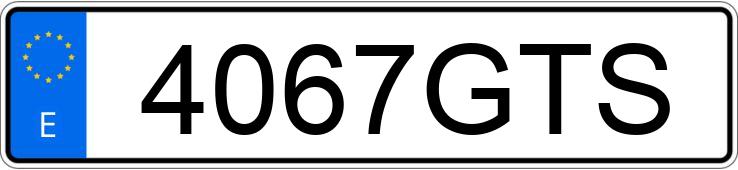 Numer rejestracyjny 4067GTS posiada OPEL CORSA