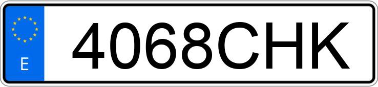 Numer rejestracyjny 4068CHK posiada FIAT DOBLO