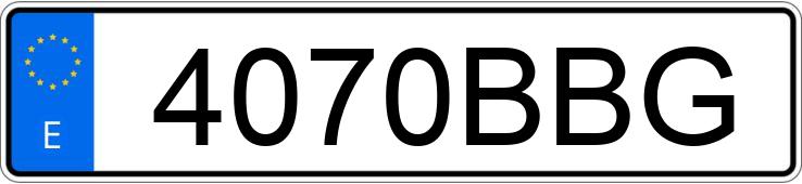 Numer rejestracyjny 4070BBG posiada AUDI 80