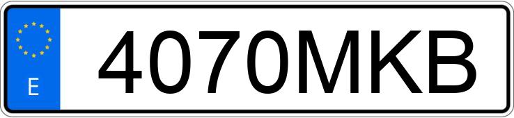 Numer rejestracyjny 4070MKB posiada MG ZS