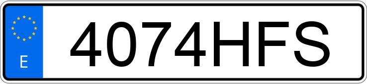 Numer rejestracyjny 4074HFS posiada VOLVO V60