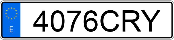 Numer rejestracyjny 4076CRY posiada VOLKSWAGEN GOLF