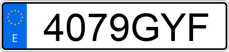 Numer rejestracyjny 4079GYF posiada VOLKSWAGEN GOLF