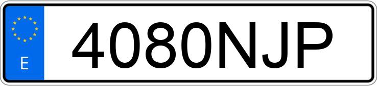 Numer rejestracyjny 4080NJP posiada BMW F 900