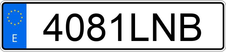 Numer rejestracyjny 4081LNB posiada BMW R 1250