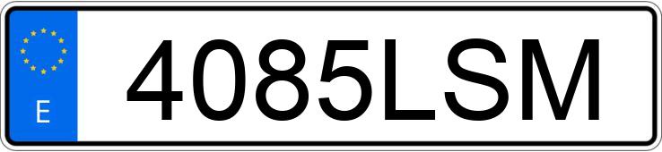 Numer rejestracyjny 4085LSM posiada LEXUS UX 250 H