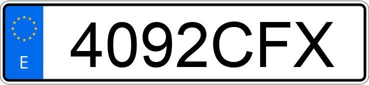 Numer rejestracyjny 4092CFX posiada CITROEN C3