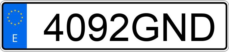 Numer rejestracyjny 4092GND posiada PEUGEOT 207