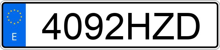 Numer rejestracyjny 4092HZD posiada YAMAHA YP 125
