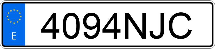 Numer rejestracyjny 4094NJC posiada VOLKSWAGEN GOLF