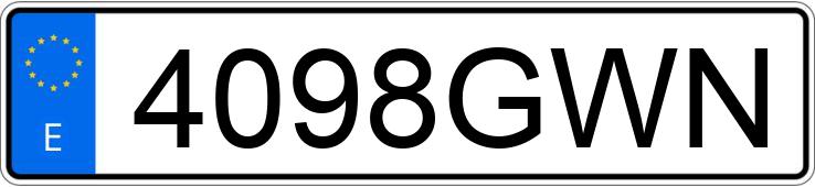 Registreringsnummeret 4098GWN har CITROEN C5