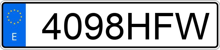 Numer rejestracyjny 4098HFW posiada SEAT IBIZA