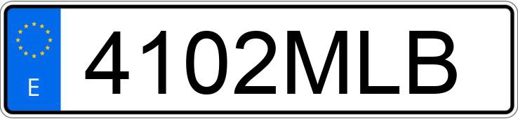 El número de registro 4102MLB tiene MERCEDES SPRINTER