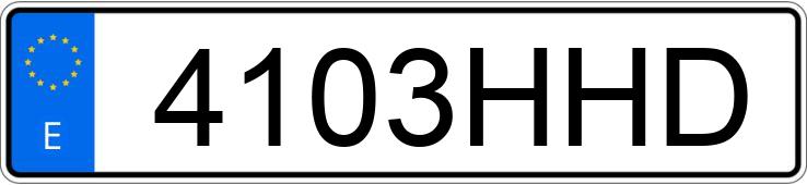 Numer rejestracyjny 4103HHD posiada RENAULT MEGANE