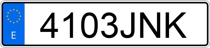 Numer rejestracyjny 4103JNK posiada PEUGEOT PARTNER