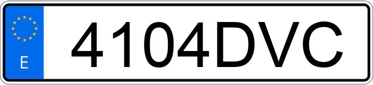 Numer rejestracyjny 4104DVC posiada MERCEDES C (203)