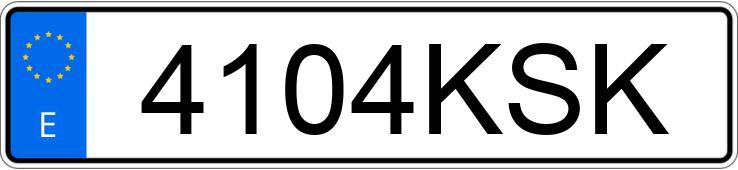 Numer rejestracyjny 4104KSK posiada VOLKSWAGEN TOURAN
