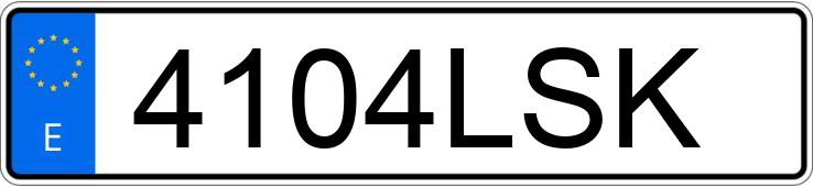 Numer rejestracyjny 4104LSK posiada OPEL CORSA