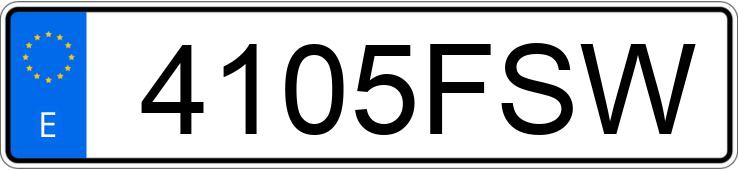 Numer rejestracyjny 4105FSW posiada MERCEDES C (204)