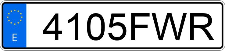 Numer rejestracyjny 4105FWR posiada AUDI A4