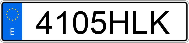 Numer rejestracyjny 4105HLK posiada FIAT 500