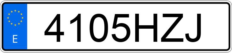 Numer rejestracyjny 4105HZJ posiada VOLKSWAGEN GOLF