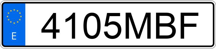 Numer rejestracyjny 4105MBF posiada MERCEDES A (177)