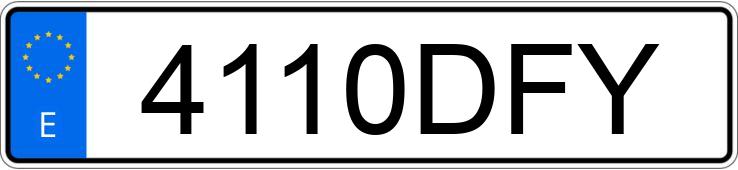 Numer rejestracyjny 4110DFY posiada SEAT LEON