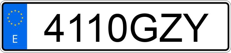 Numer rejestracyjny 4110GZY posiada HONDA PCX