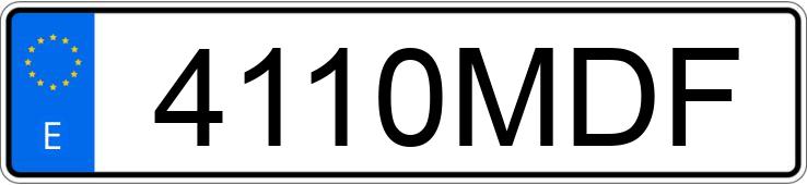 Numer rejestracyjny 4110MDF posiada PEGASO DAILY