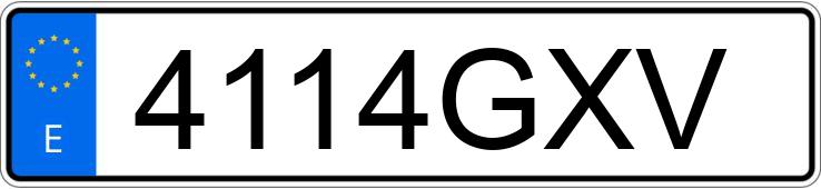 Numer rejestracyjny 4114GXV posiada PEUGEOT 206 +